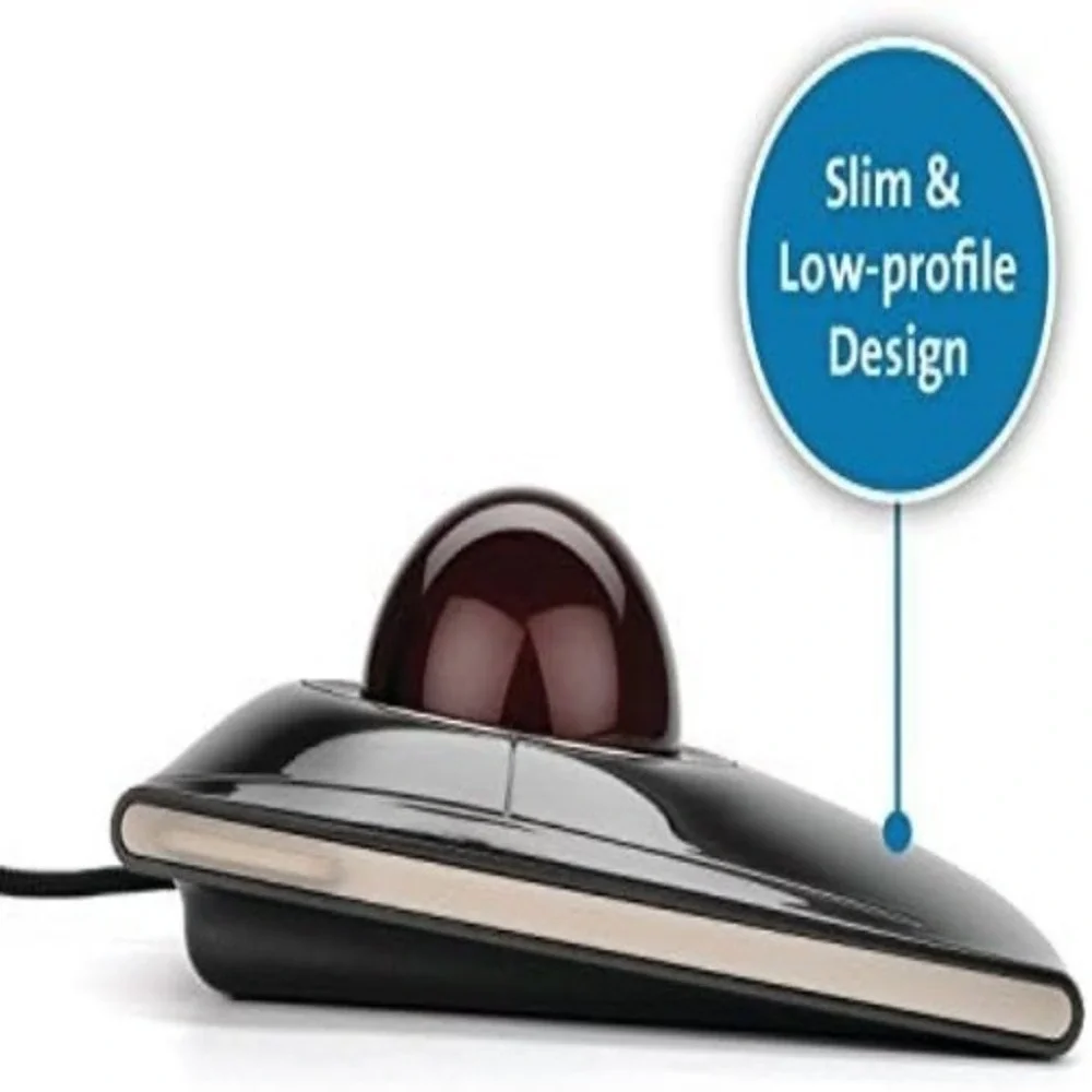 Kensington SlimBlade Trackball Mouse‎ K72327U Wired USB Ergonomic Design – Black